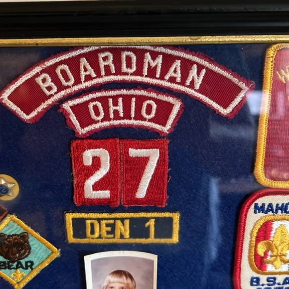 70s Vintage framed Boyscout Webelos patches badges pins merits - Picture 4 of 13